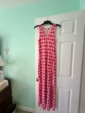 Cabana Life Pink Floral Print Sleeveless Dress